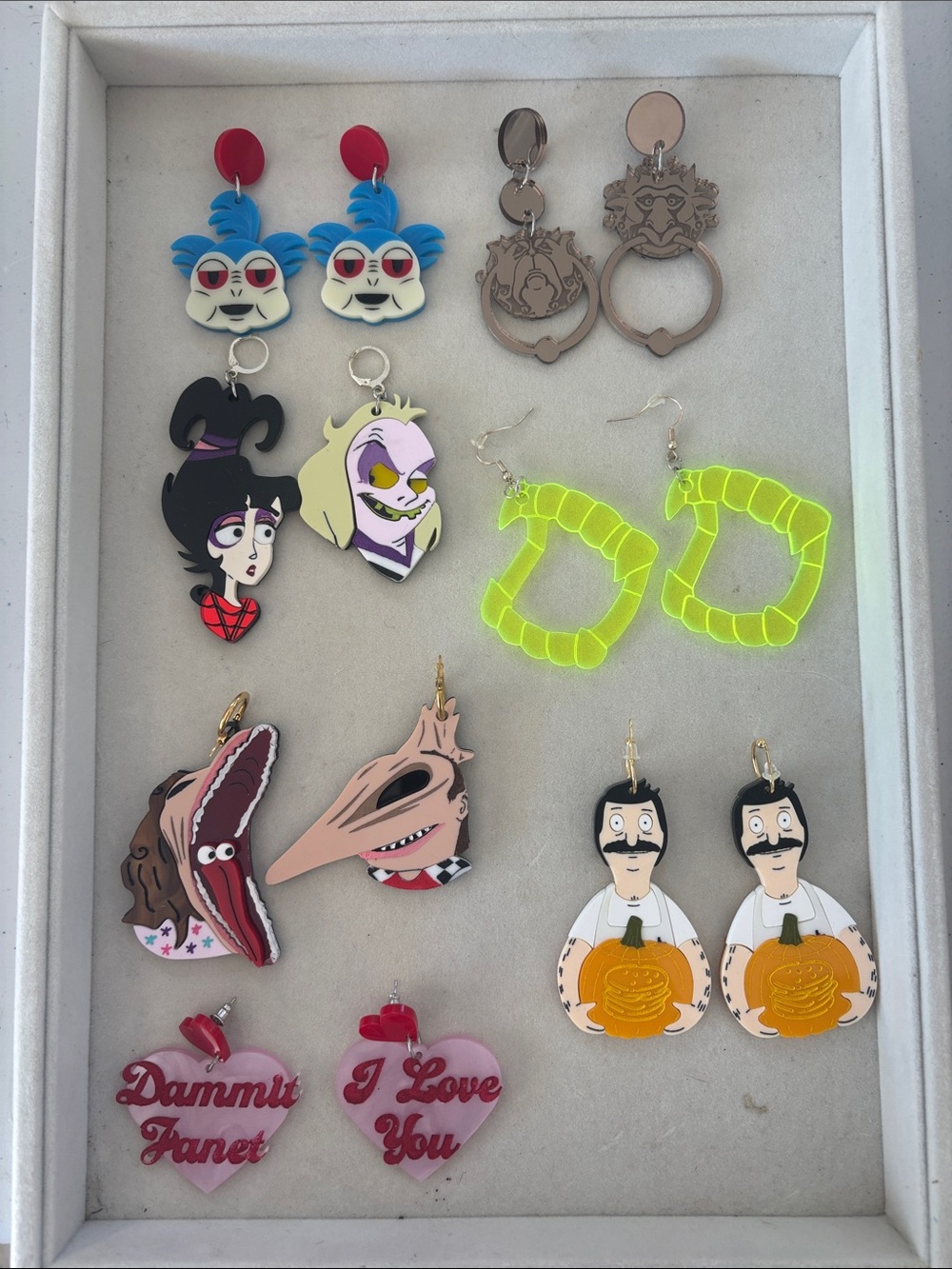 LOT of acrylic earrings - Never been worn